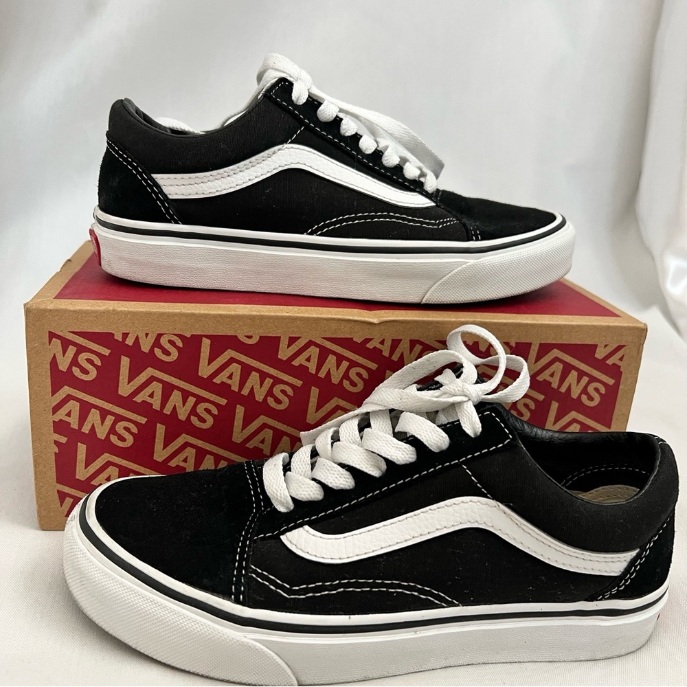 Vans Black and White Athletic Shoes
